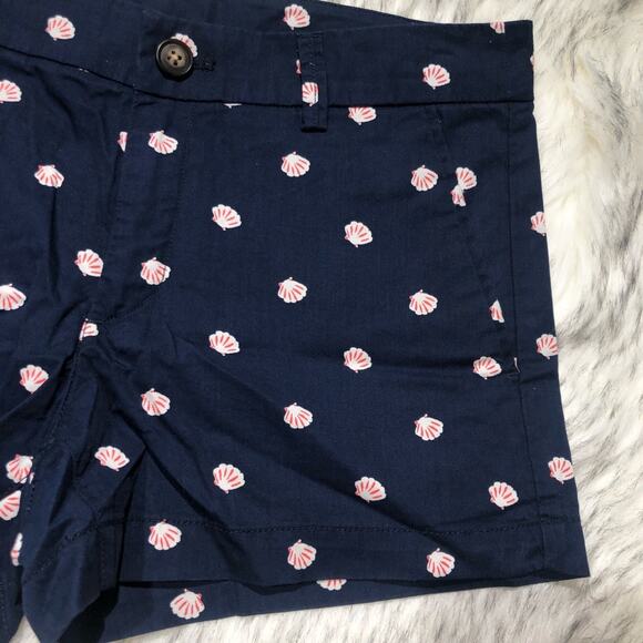 Uniqlo low rise dark blue sea shell print nautical beach shorts size 0 - Picture 4 of 8